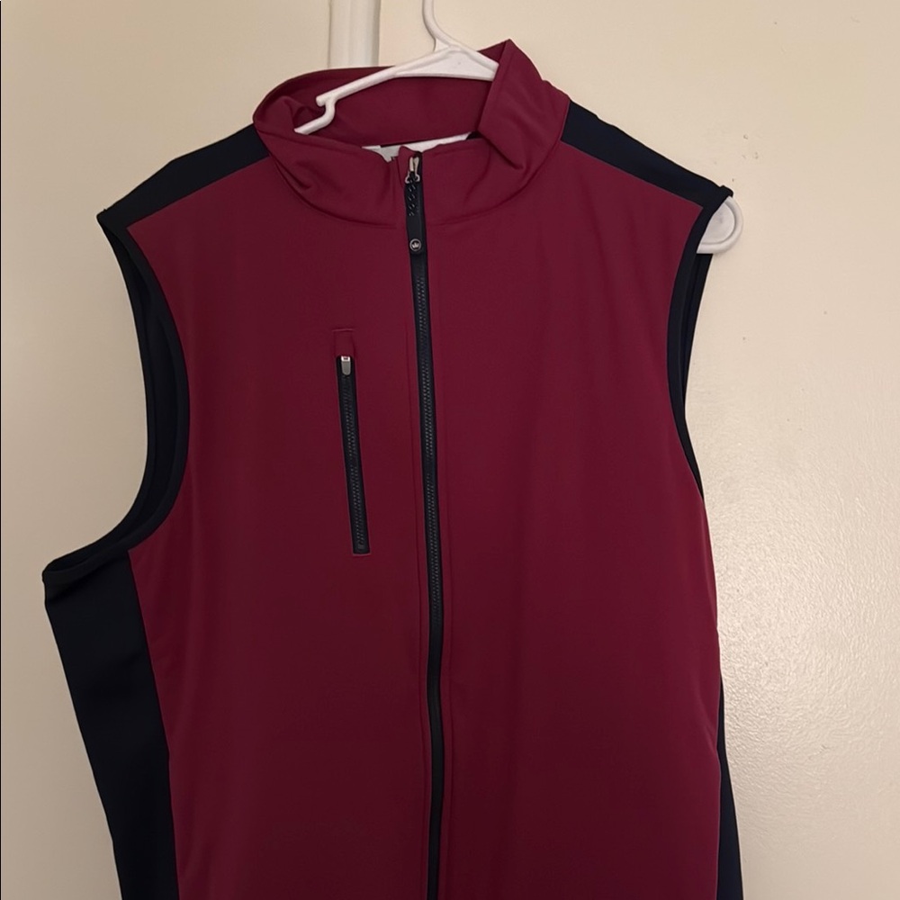 Peter Millar Navy and Burgundy Sleeveless Vest